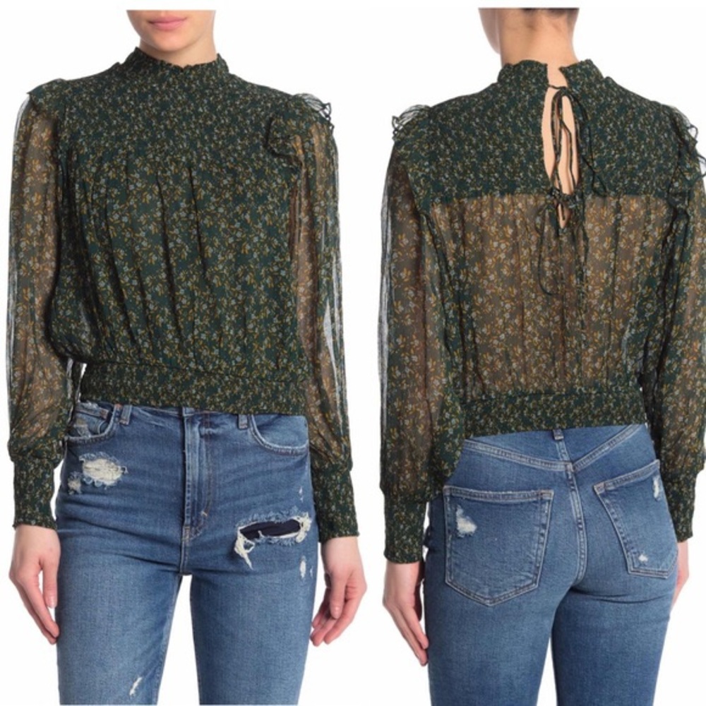 Free People Forest Combo Blouse